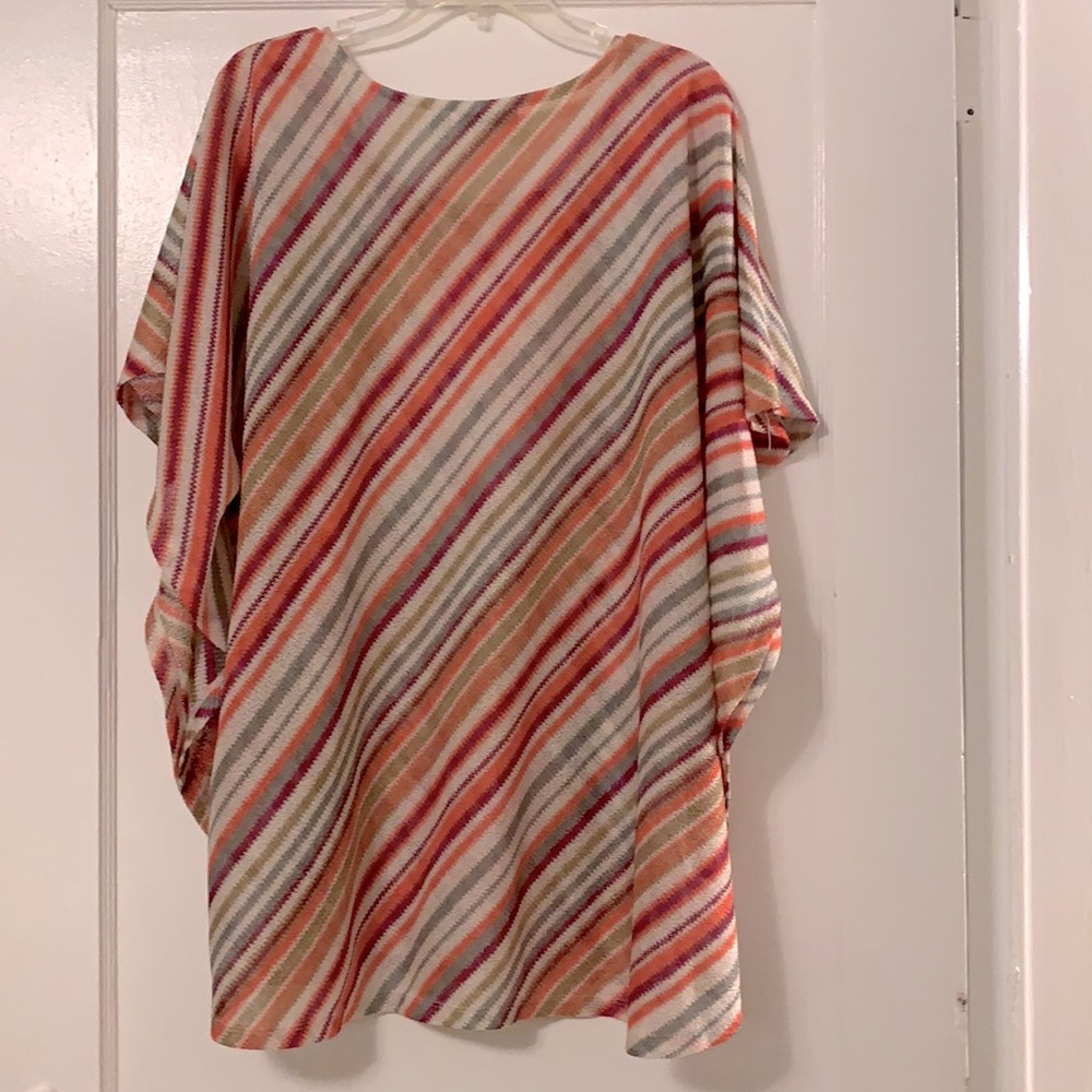 Susan Graver Tunic Knit Bat Sleeve Long Blouse - Picture 6 of 13
